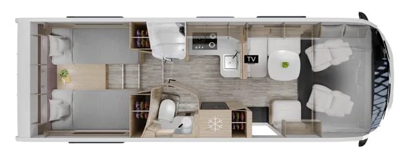 Crown i790 LGB yerleşim planı