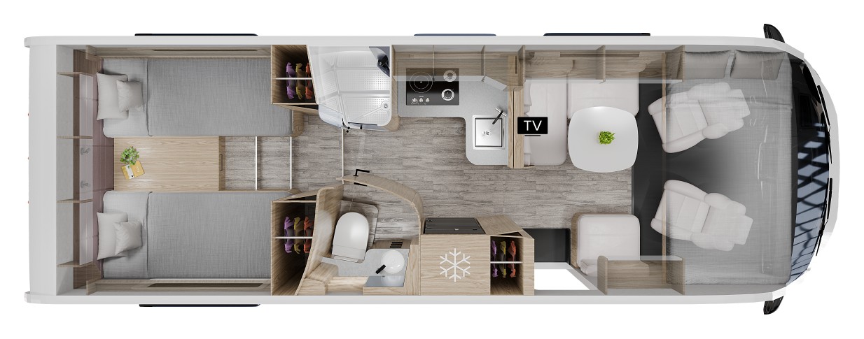 Crown i790 LGB yerleşim planı